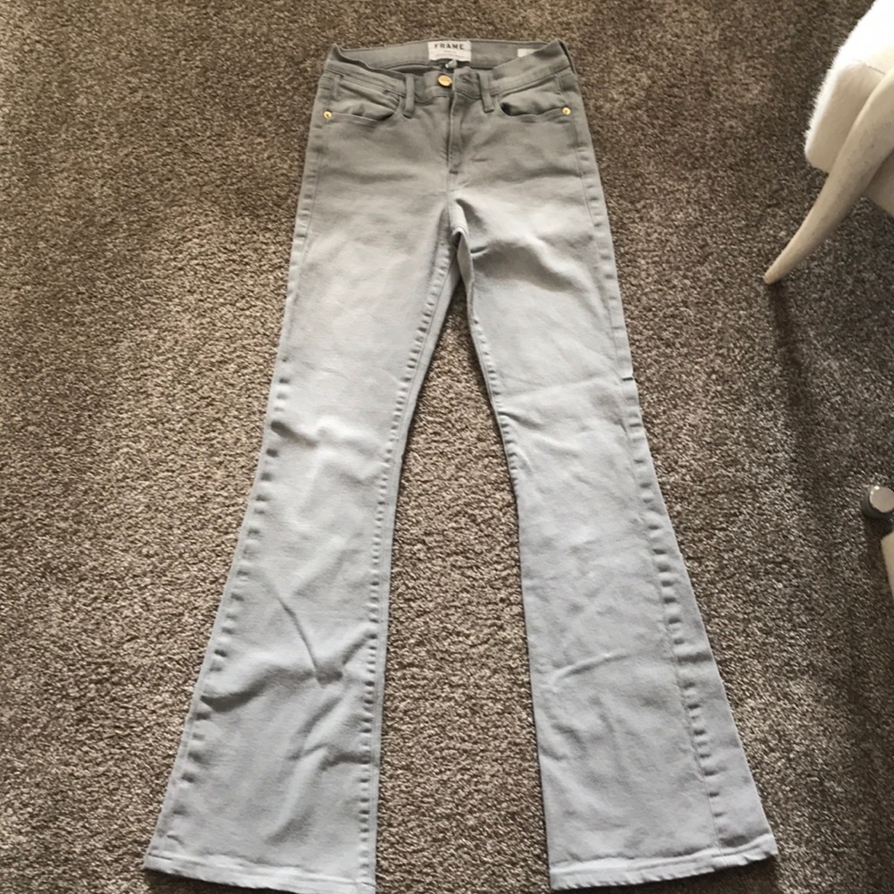 Frame denim light gray bellbottoms HIGH FLARE